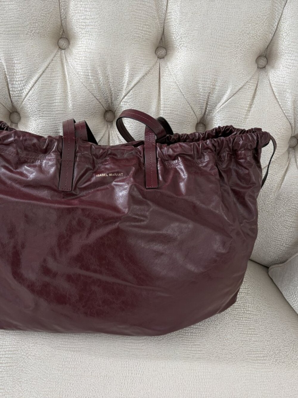 Isabel Marant Bag Porte Epaule Chagaar Bag, Burgundy, NWT - Picture 6 of 9